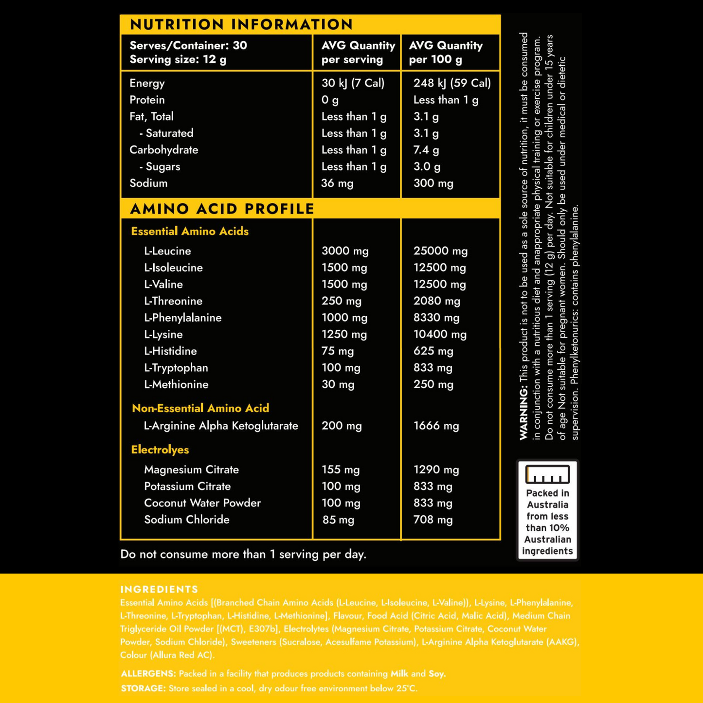 ELEVATE EAA+BCAA Watermelon Flavour