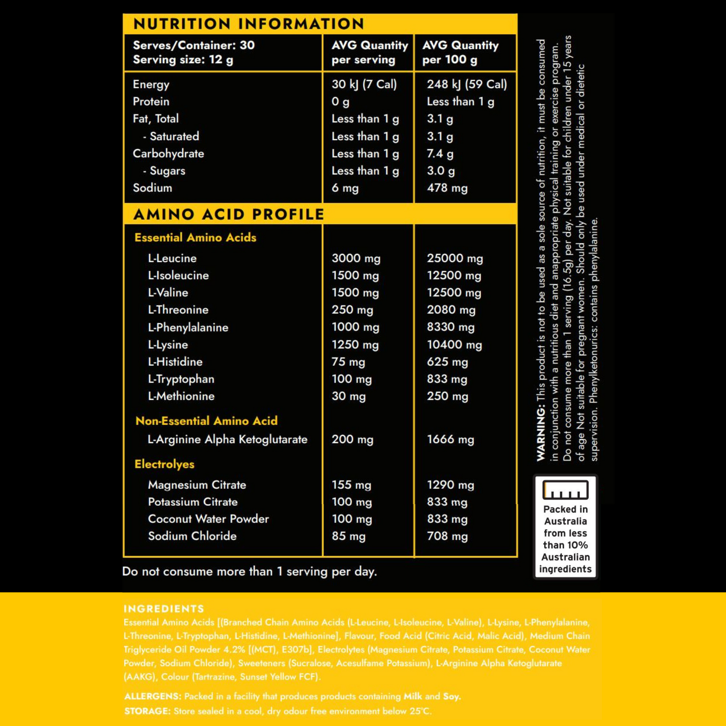 ELEVATE EAA+BCAA Pineapple Flavour